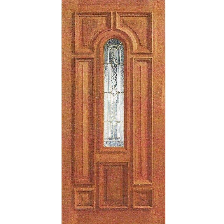 Bonaire Door Mahogany Arch Brass 36in x 80in