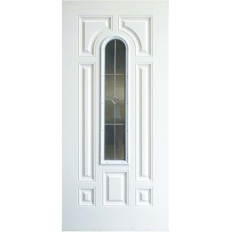 Door Fiberglass White Nickel Clear Insert 36in x 80in