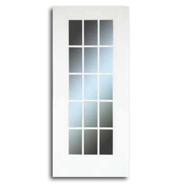 Fiberglass Door Full French 15 Lite 30in x 80in