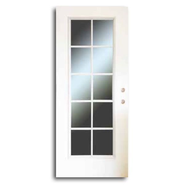 Fiberglass Door Full French 10 Lite 36in x 80in