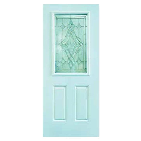Steel Door Brass Half Lite 36in x 80in