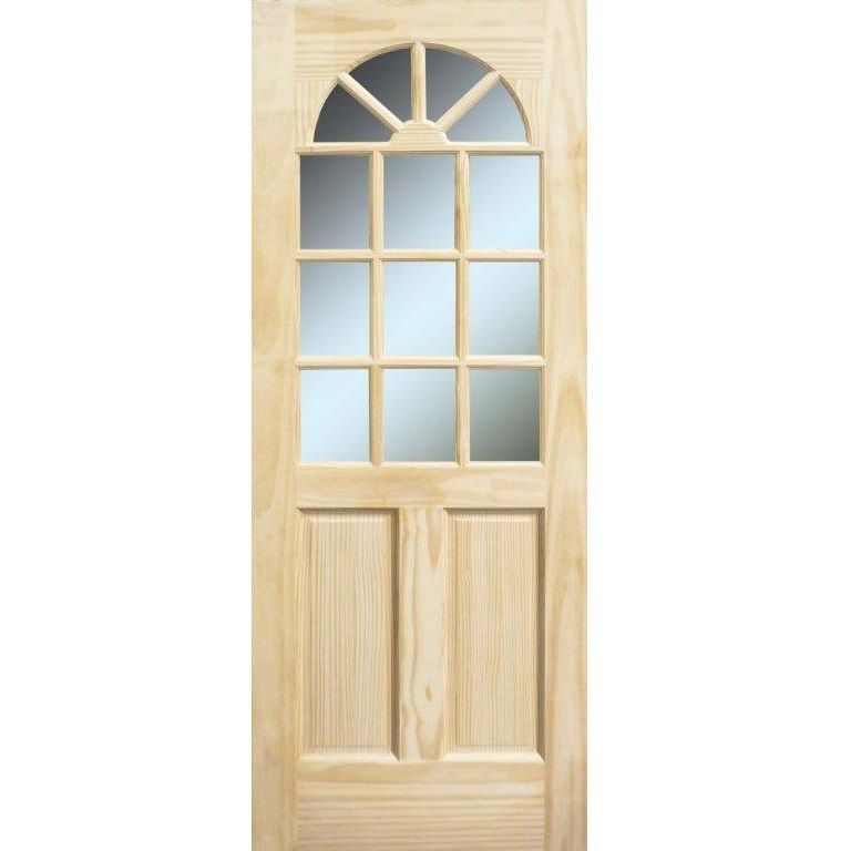 Kentucky Door Cathedral-Top Half French 32in x 80in