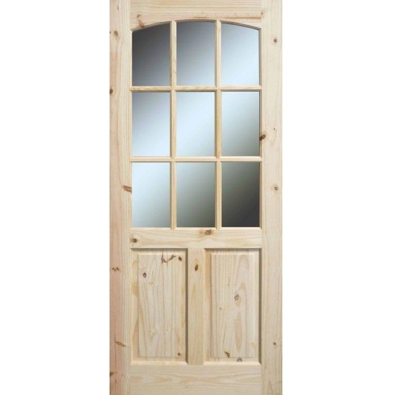Curve-Top Door Half French Pine 30in x 80in