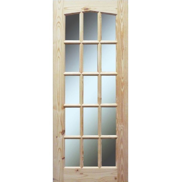 Curve-Top Door Full French Pine 30in x 80in