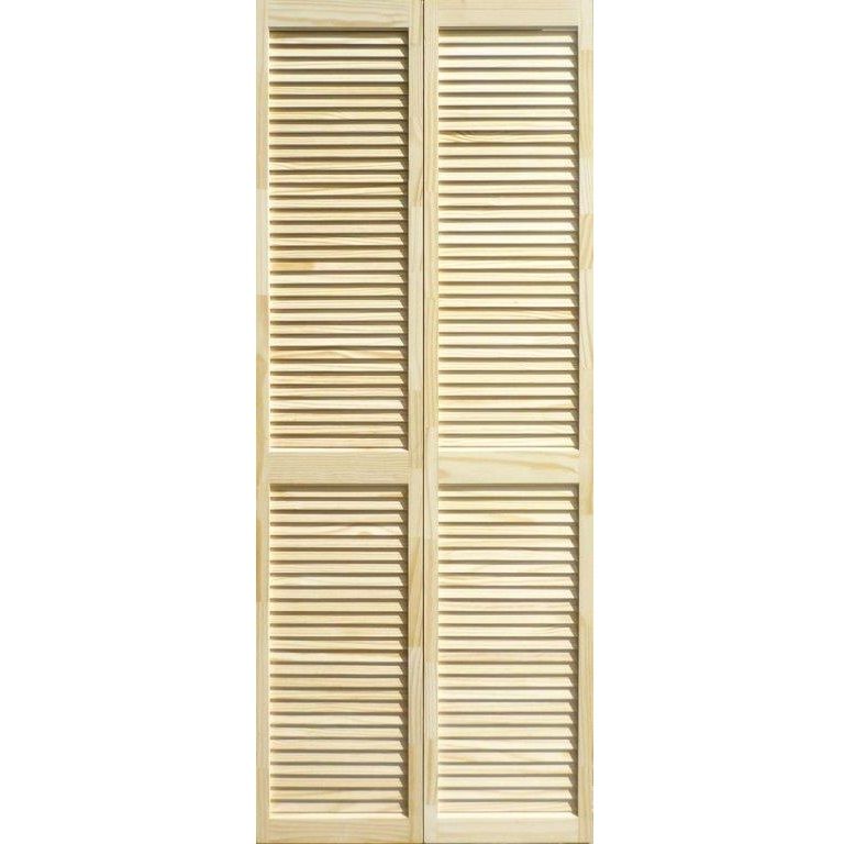Bifold Door Full-Louvre Pine 32in x 79in (pair)