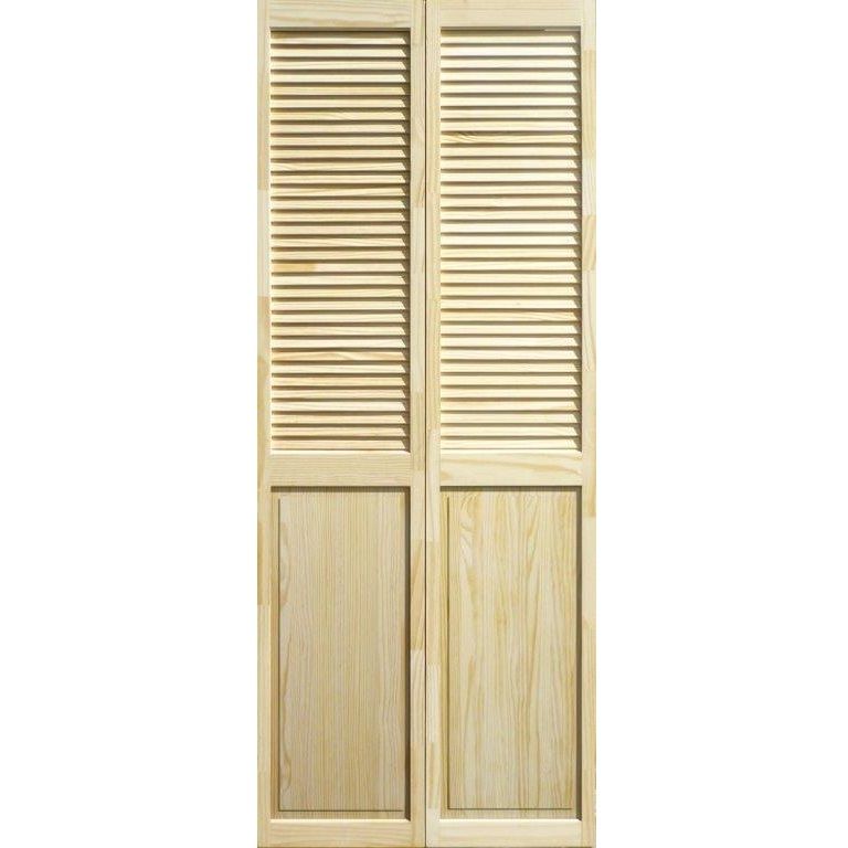 Bifold Door Half-Louvre Pine 24in x 79in