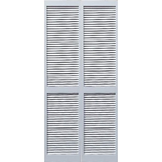 Bifold Door Full-Louvre Primed White 24in x 79in