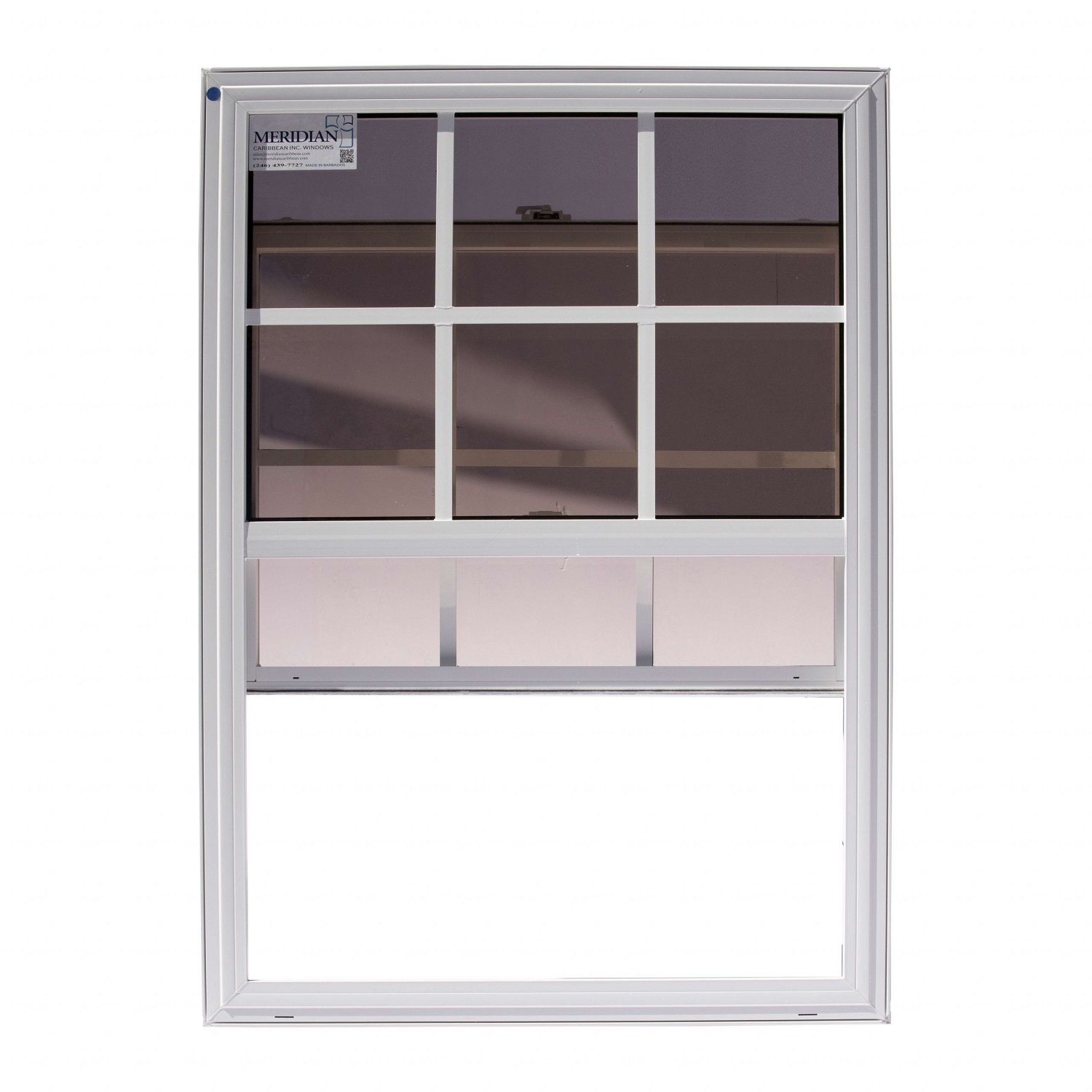 Meridian Caribbean Window Sash UPVC Single Hung 36 x 50 inch