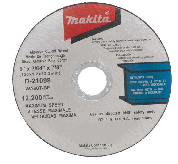 Metal Cut Off Wheel Stainless Steel 5in (D-21098)