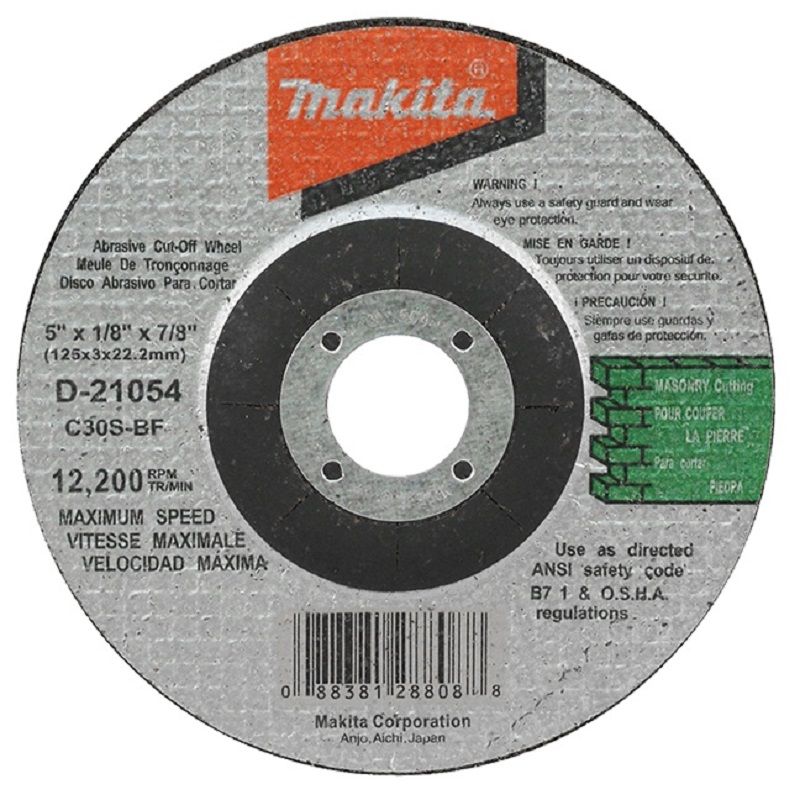 Abrasive Wheel For Cutting Stone Masonry and Concrete 5in