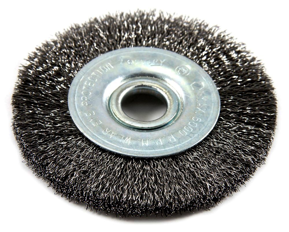 Wire Wheel Brush Fine 4in x 1/2-3/8