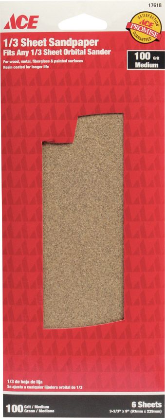 100 Grit 1/3 Sand Paper Sheet