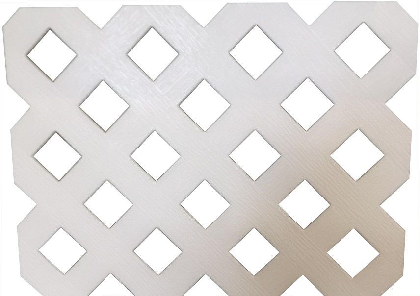 Lattice 1in Diamond Privacy White 4ft x 8ft