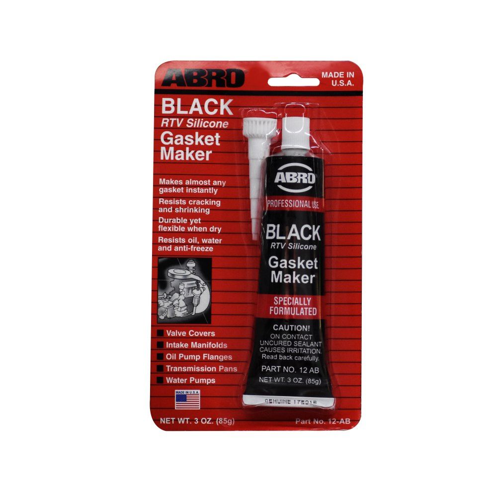 Abro Black High Temp RTV Silicone Gasket Maker 3oz