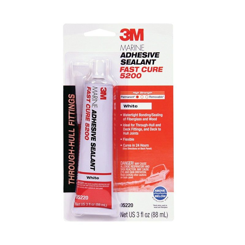 Auto/Marine Sealant Fast Cure White 3oz (8088312)