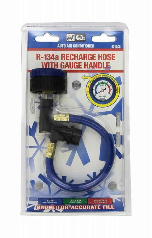 R-134a Recharge Hose With Gauge