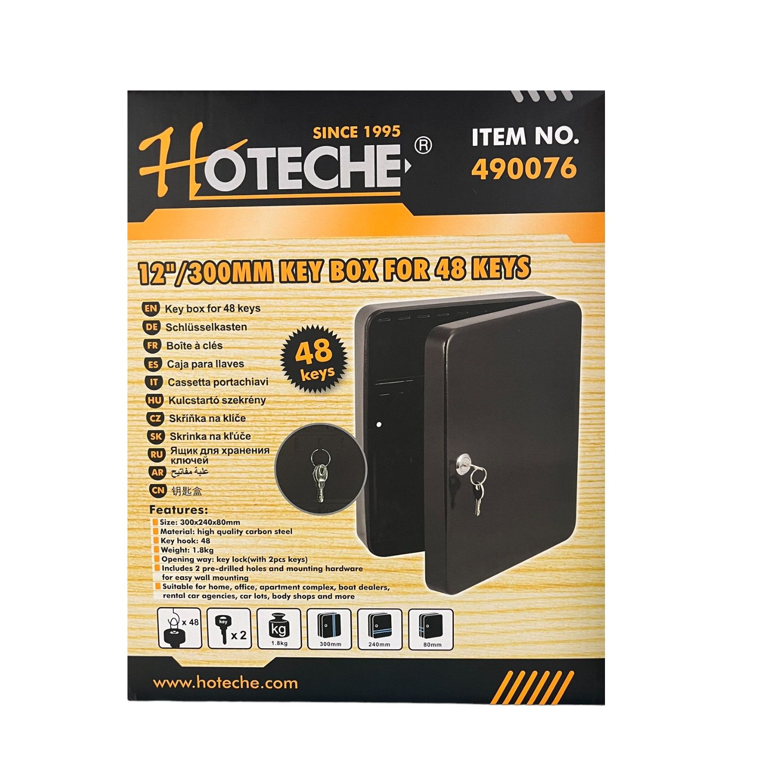 Hoteche Key Cabinet 48 Hooks (490076)