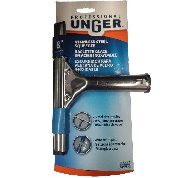 Professional Unger Stainless Steel Squeegee 8in (1694181)