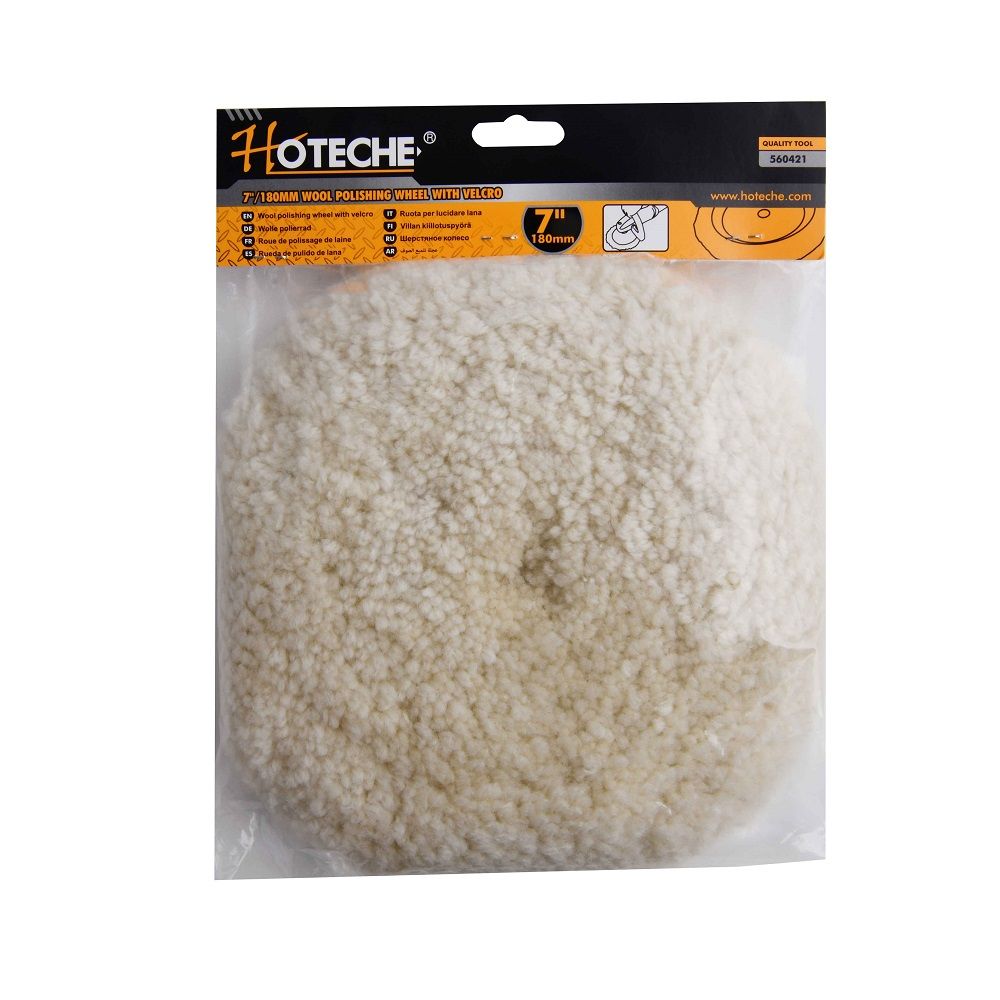 Hoteche Polishing Wheel Wool with Velcro 7in (560421)