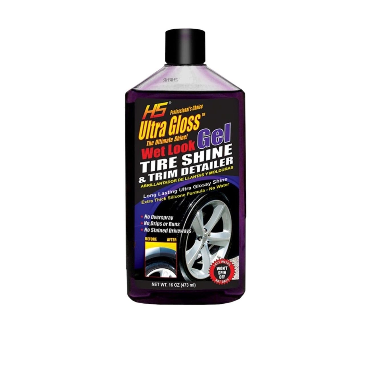 HS Ultra Gloss Wet Look Gel Tyre Shine & Trim Detailer 16oz