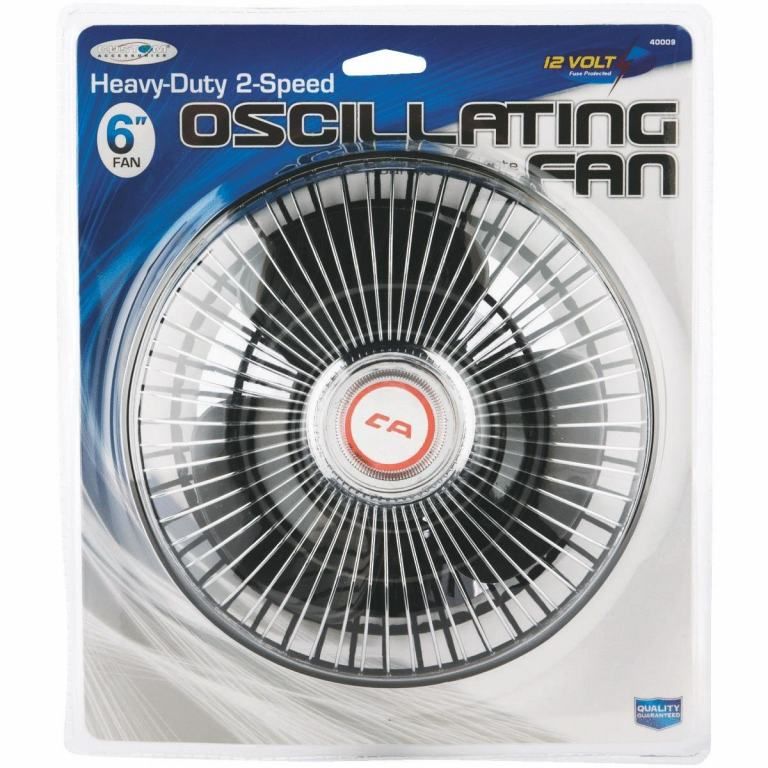 Custom Accessories 12 V 6in Oscillating Fan