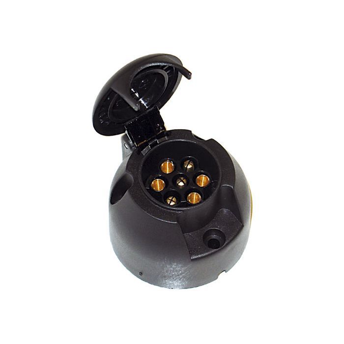 7 PIN Black Plastic Trailer Socket (EL074)
