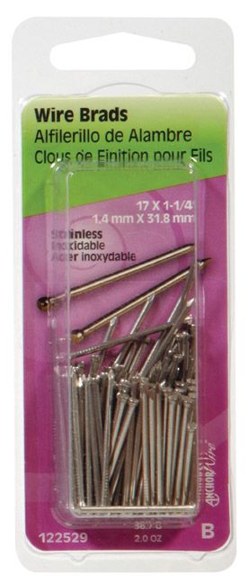Brads Wire Stainless Steel 17 x 1-1/4in (5061361)