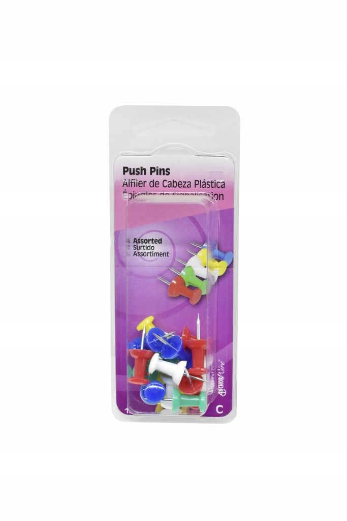 Push Pins Assorted 16pk (50592)