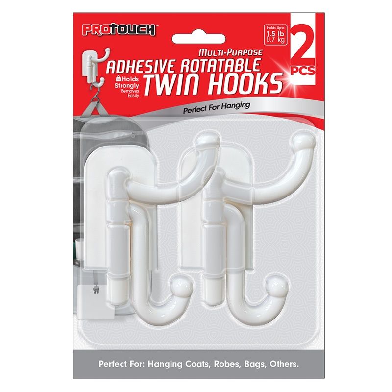 Rotating Adhesive Hooks 2pk (42-86522)