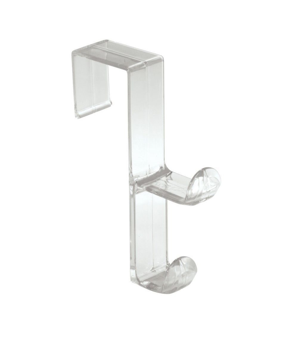 Over the Door Double Hook Clear 5-1/2in (16100)