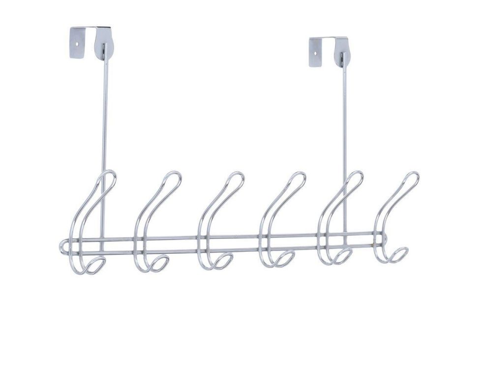 Classico Over the Door 6 Hook Rack Chrome (44002)