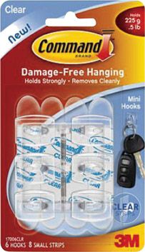 Hook Mini Clear 6pk (5430889)