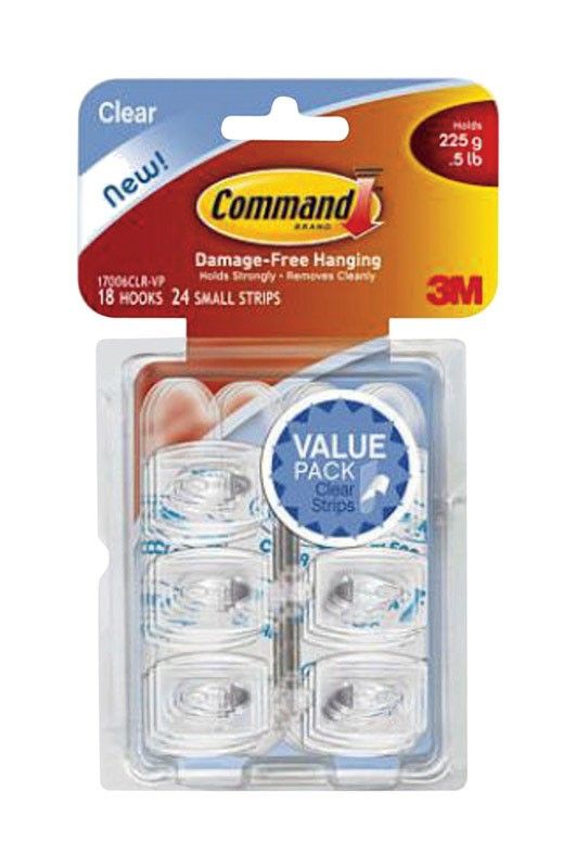 Hook Mini Clear Valuei-Pack 18pk (5430897)