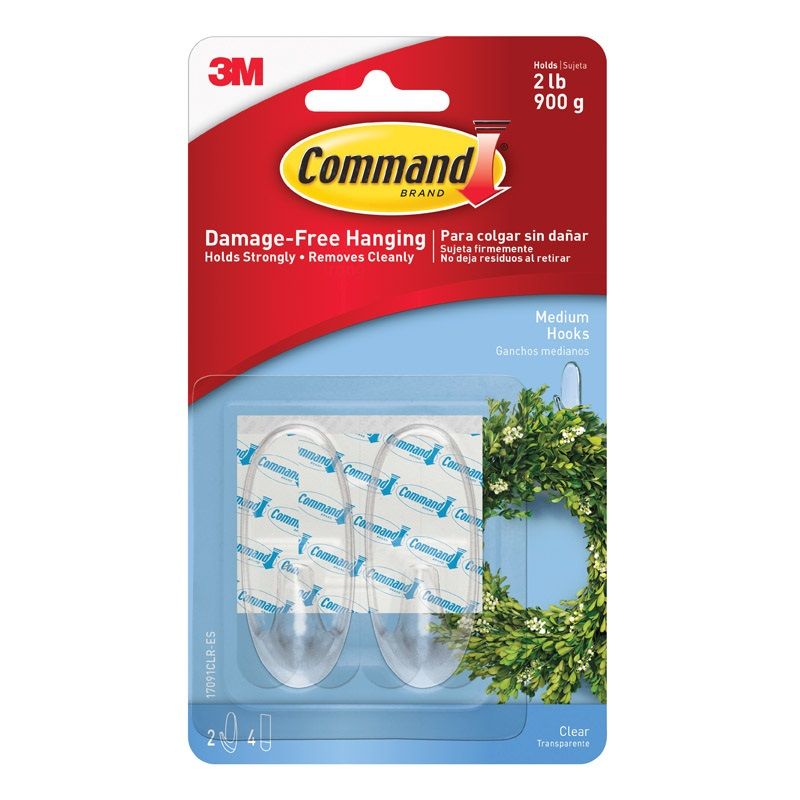 Hook Medium Clear 2pk (5431010)