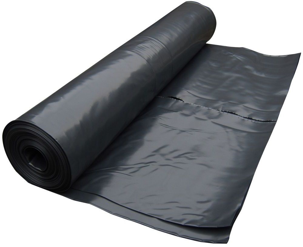 Polythene Plastic Sheeting Black 10ft x 25ft 4MIL