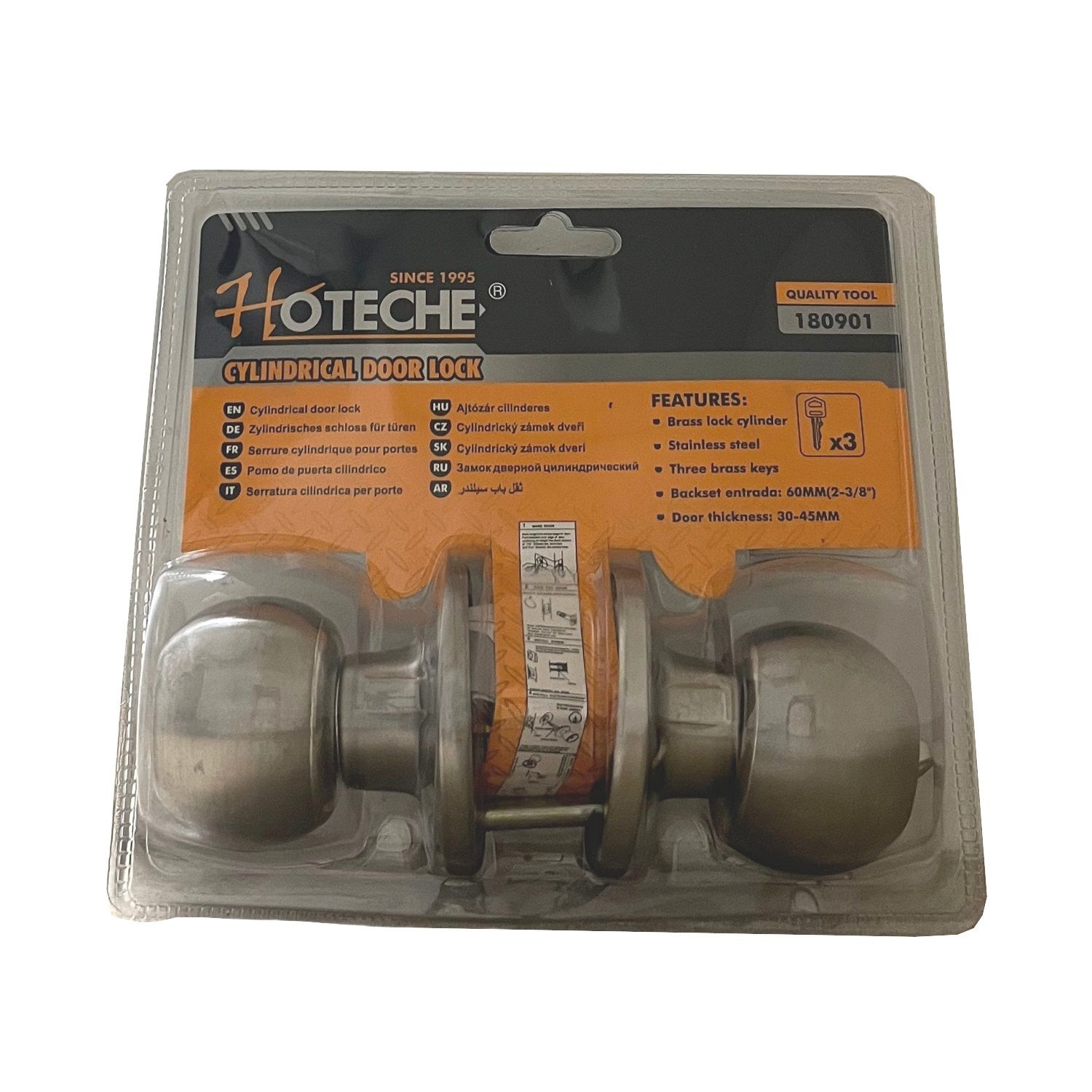 Hoteche Cylindrical Entrance Door Lock (180901)