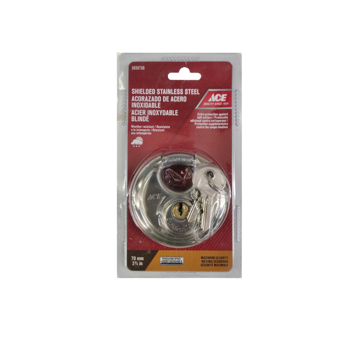 Ace Shielded Padlock Stainless Steel 2-3/4in (5659750)