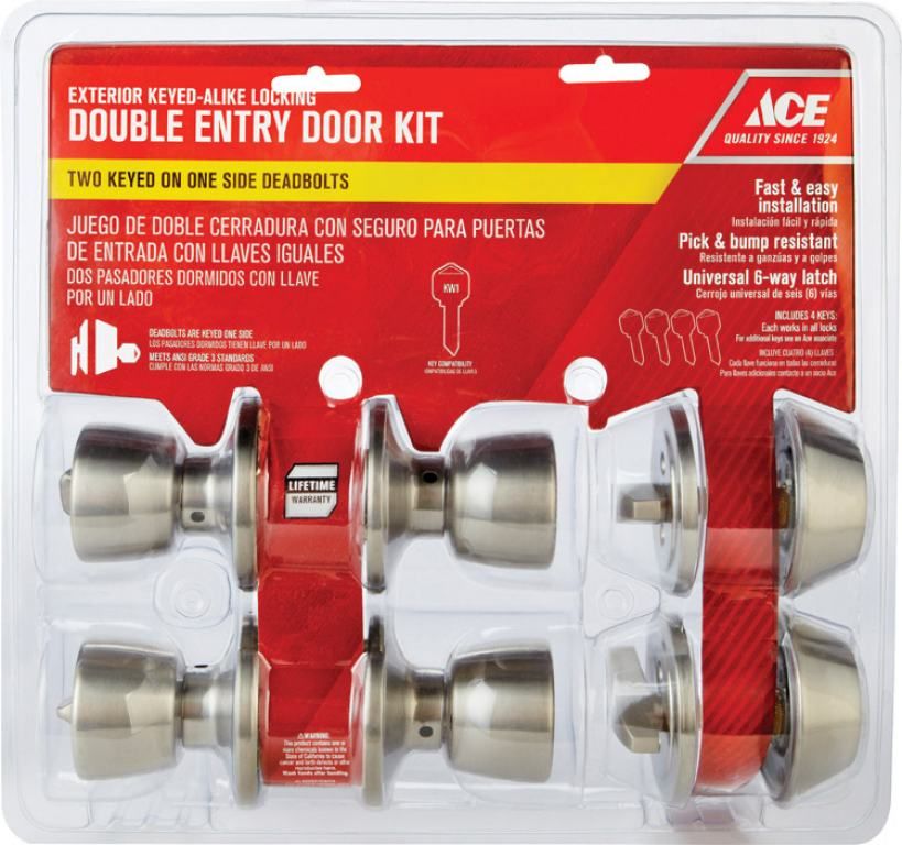 Ace Tulip Double Entry Combo Lock Stainless Steel (5490941)