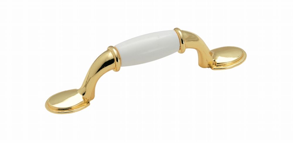 Pull Polished Brass/White (245WPB)