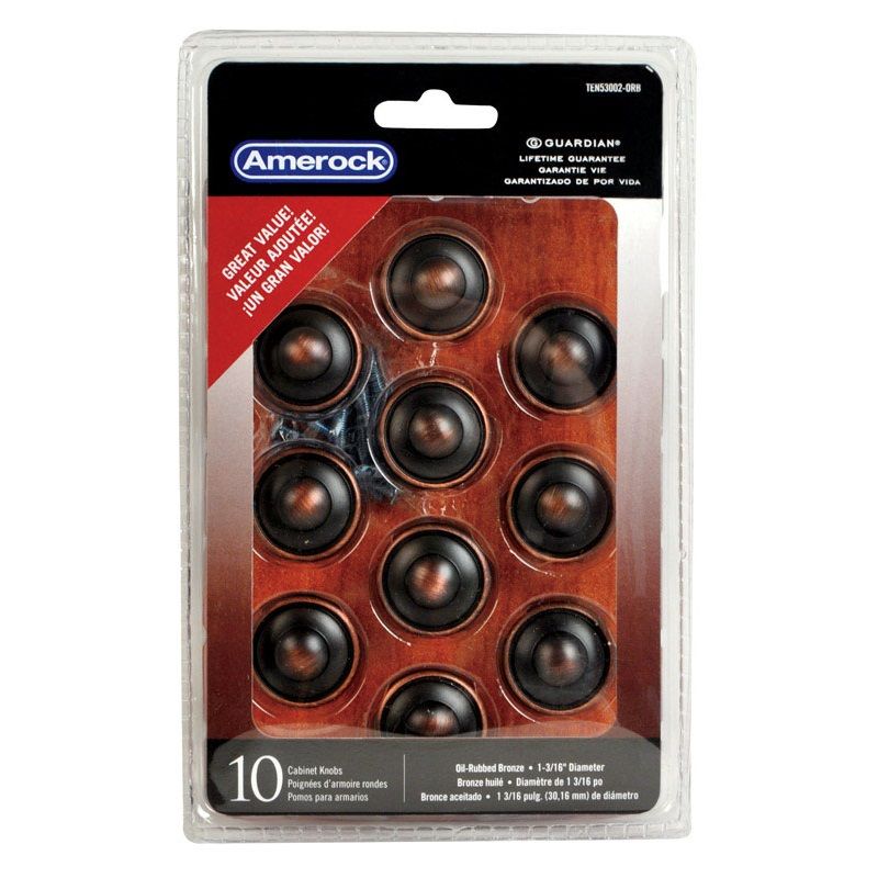 Amerock Allison Cabinet Knob Bronze 1 3/16 10Pk