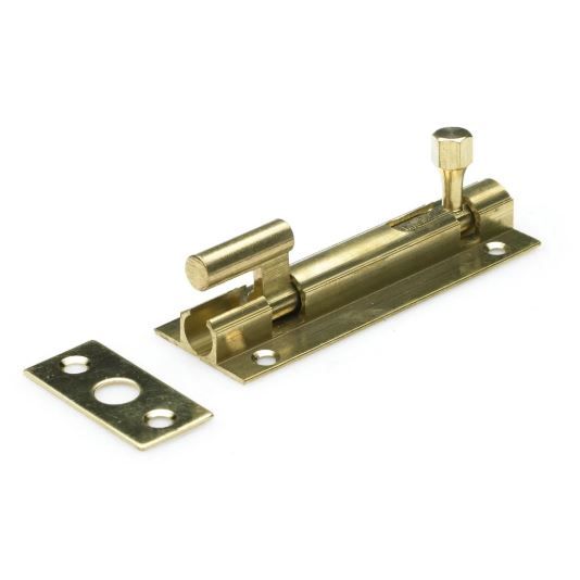 Barrel Bolt Necked Brass 3in (B2043)