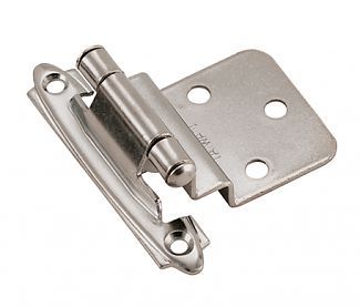 Hinge Self Closing Satin Nickel Crank 3/8in (BP3428G10) pair