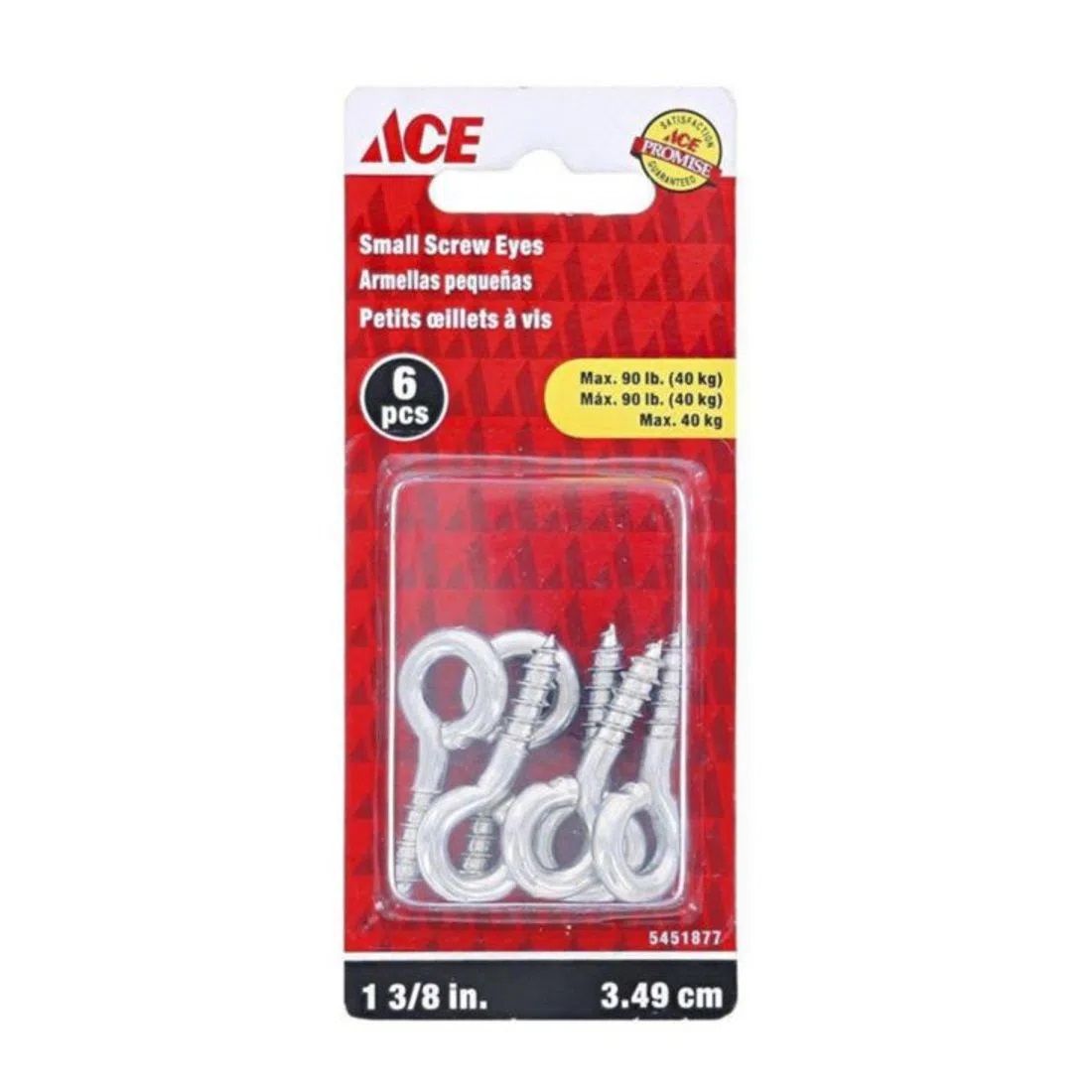 Ace Screw Eye Zinc 1-3/8in. 6pc. (5451877)