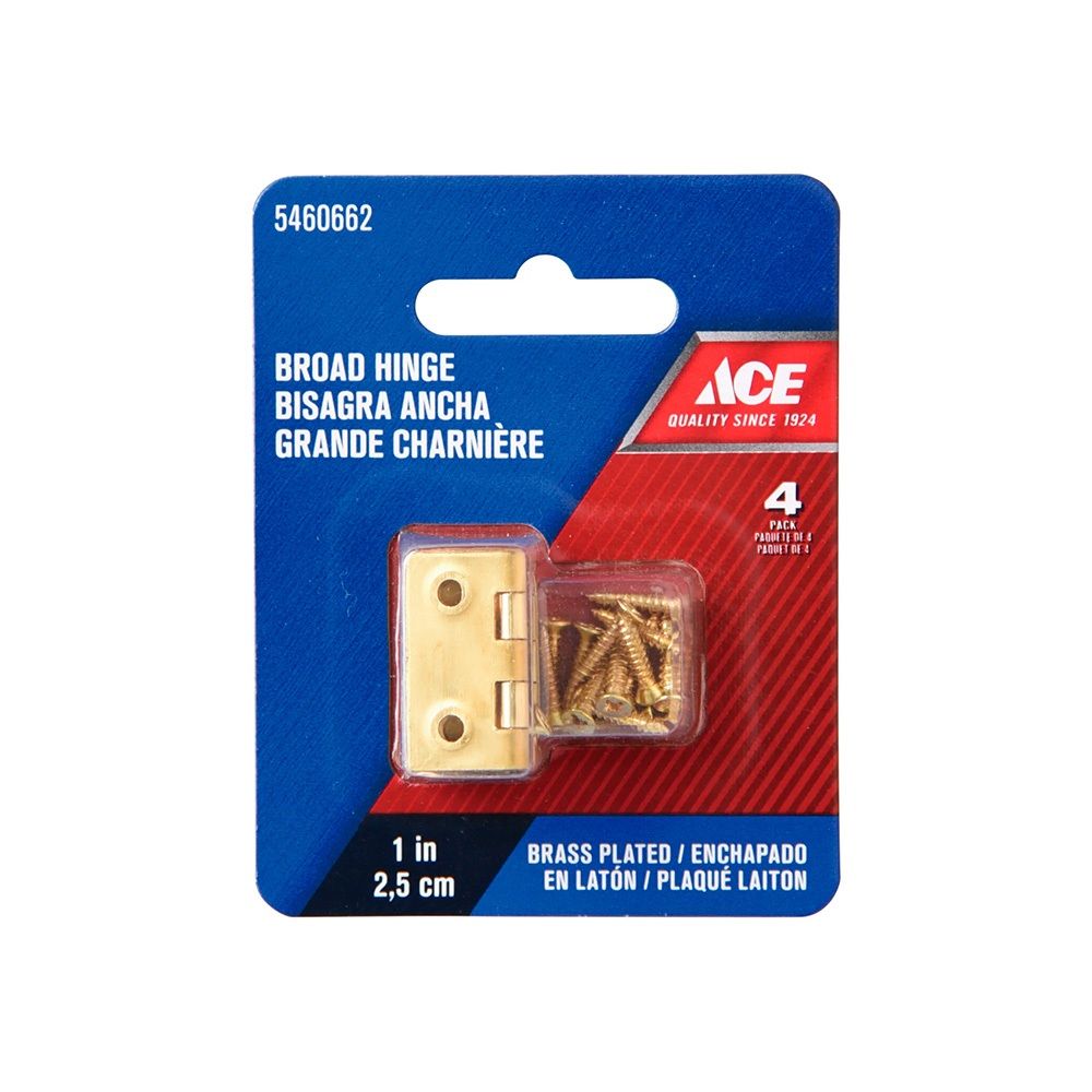 Broad Hinge Brass 1 in. (5460662)