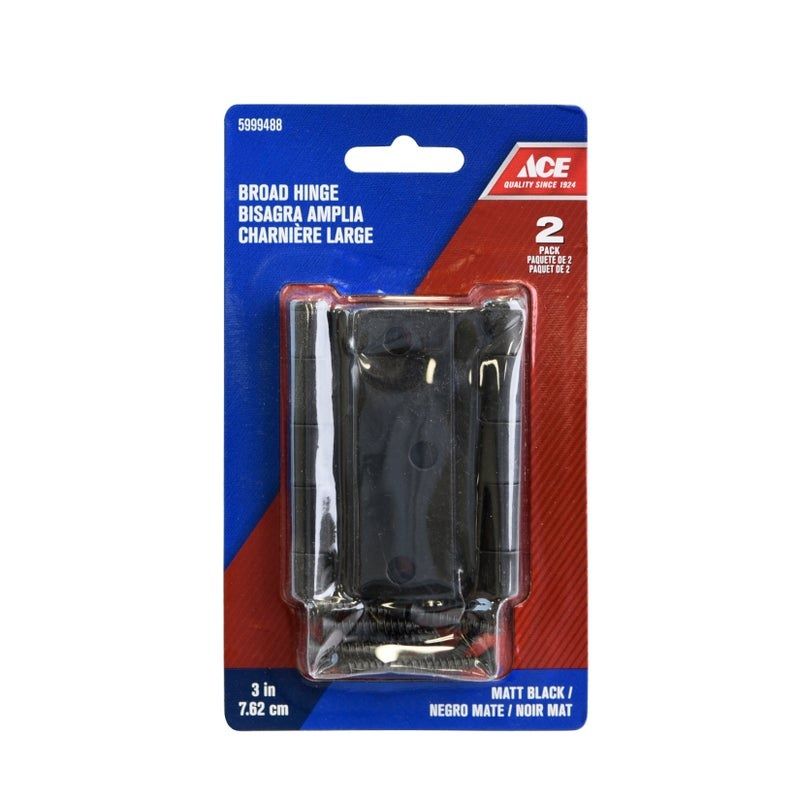 Broad Hinge Matte Black 3 in. (5999488)