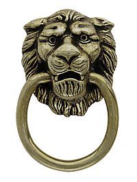 Pull Lion Head Antique English 1-3/8in (BP888AE)