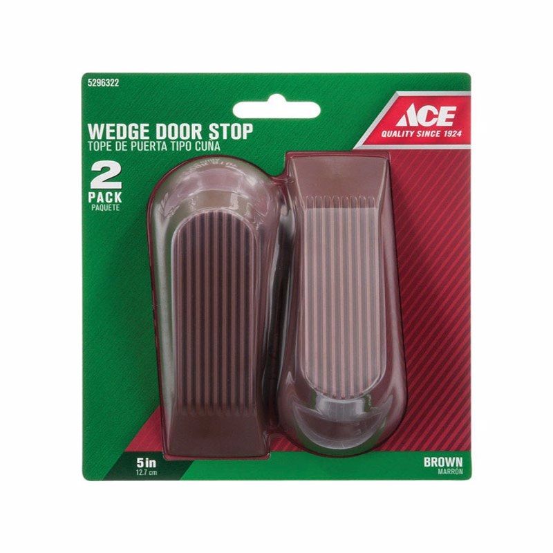 Ace Door Wedge 5in Brown 2 Pcs (5296322)