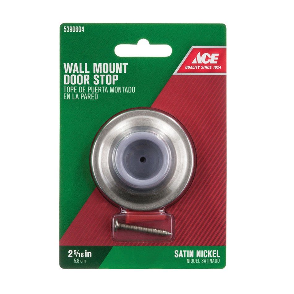 Ace Door Stop Wall Mount Satin Nickel 2-5/16 in. (5390604)