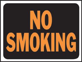 Sign No Smoking 9in x 12in (50518)