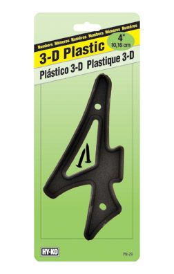 Number 4 House Plastic 4in